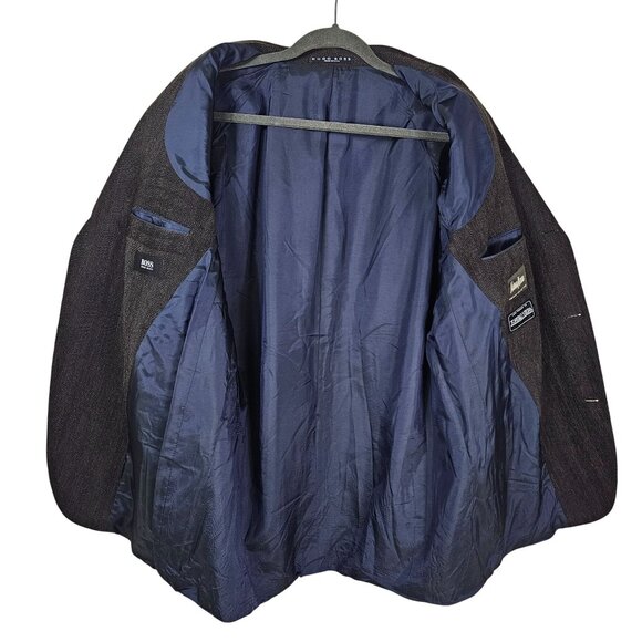 Hugo Boss Neiman Marcus Wool Blazer 46R Brown Ventless Office Quiet Luxury USA - Picture 10 of 15